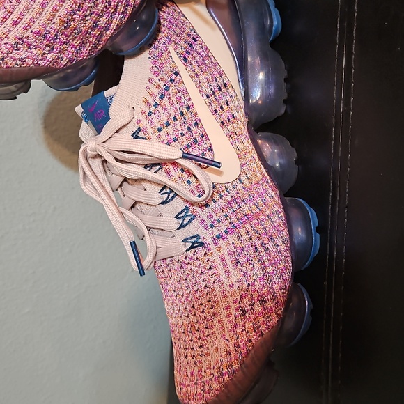 Nike Women's Multicolor Flyknit Vapormax Sneakers - Picture 2 of 8
